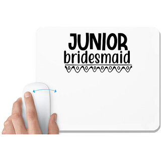                       UDNAG White Mousepad 'junior | Jonior' for Computer / PC / Laptop [230 x 200 x 5mm]                                              
