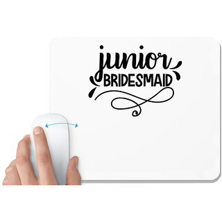                       UDNAG White Mousepad 'junior | Junior' for Computer / PC / Laptop [230 x 200 x 5mm]                                              