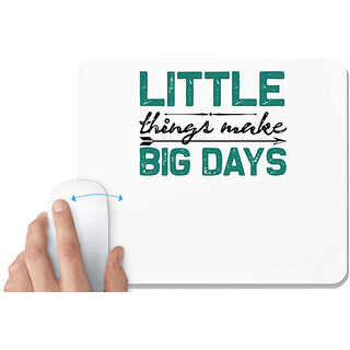                       UDNAG White Mousepad 'Little' for Computer / PC / Laptop [230 x 200 x 5mm]                                              
