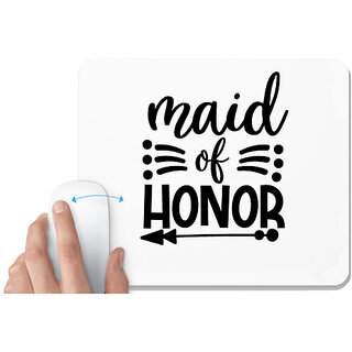                      UDNAG White Mousepad 'Honour | Maid of Honour1' for Computer / PC / Laptop [230 x 200 x 5mm]                                              