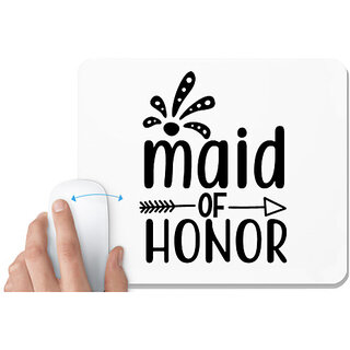                       UDNAG White Mousepad 'Honour | Maid of the1' for Computer / PC / Laptop [230 x 200 x 5mm]                                              