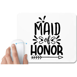                       UDNAG White Mousepad 'Honour | Maidd1' for Computer / PC / Laptop [230 x 200 x 5mm]                                              