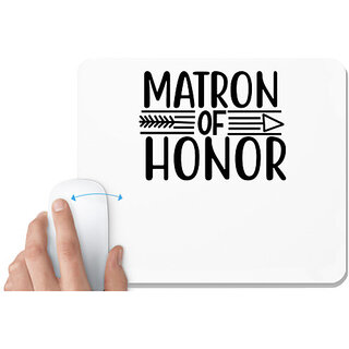                       UDNAG White Mousepad 'Honour | Matron of1' for Computer / PC / Laptop [230 x 200 x 5mm]                                              