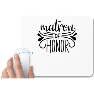                       UDNAG White Mousepad 'Honour | Matron1' for Computer / PC / Laptop [230 x 200 x 5mm]                                              