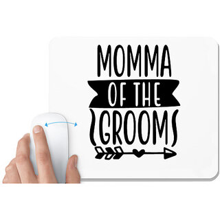                       UDNAG White Mousepad 'Mother | Momma of the grooms' for Computer / PC / Laptop [230 x 200 x 5mm]                                              