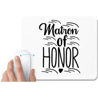                       UDNAG White Mousepad 'Honour | Mother of Honour1' for Computer / PC / Laptop [230 x 200 x 5mm]                                              