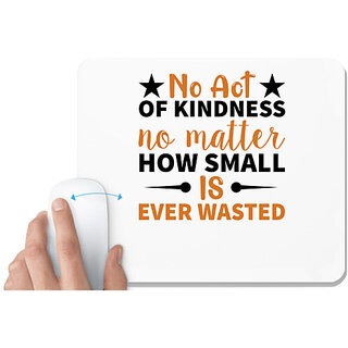                       UDNAG White Mousepad 'No act' for Computer / PC / Laptop [230 x 200 x 5mm]                                              
