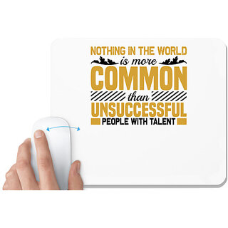                       UDNAG White Mousepad 'Nothing is the' for Computer / PC / Laptop [230 x 200 x 5mm]                                              