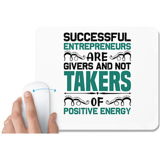                       UDNAG White Mousepad 'Success | Successful' for Computer / PC / Laptop [230 x 200 x 5mm]                                              