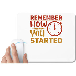                       UDNAG White Mousepad 'Time | Remember' for Computer / PC / Laptop [230 x 200 x 5mm]                                              