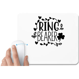                       UDNAG White Mousepad 'Ring bearer' for Computer / PC / Laptop [230 x 200 x 5mm]                                              