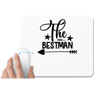                       UDNAG White Mousepad 'Mest man' for Computer / PC / Laptop [230 x 200 x 5mm]                                              