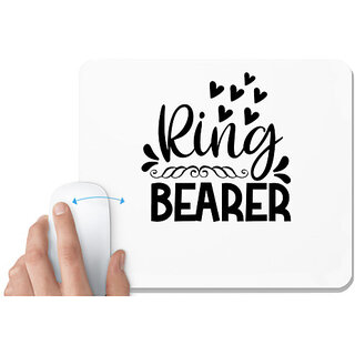                       UDNAG White Mousepad 'Ring bearerr' for Computer / PC / Laptop [230 x 200 x 5mm]                                              