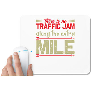                       UDNAG White Mousepad 'Traffic Jam | There is no' for Computer / PC / Laptop [230 x 200 x 5mm]                                              