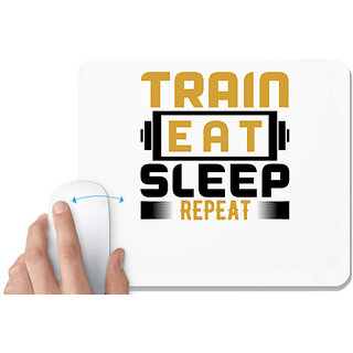                       UDNAG White Mousepad 'Life cycle | Train eat' for Computer / PC / Laptop [230 x 200 x 5mm]                                              