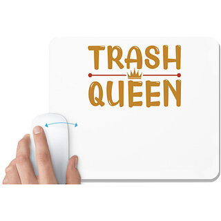                       UDNAG White Mousepad 'Queen | Trash' for Computer / PC / Laptop [230 x 200 x 5mm]                                              