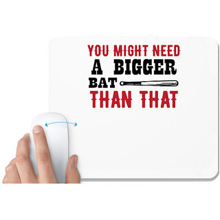                       UDNAG White Mousepad 'Baseball | You might need' for Computer / PC / Laptop [230 x 200 x 5mm]                                              