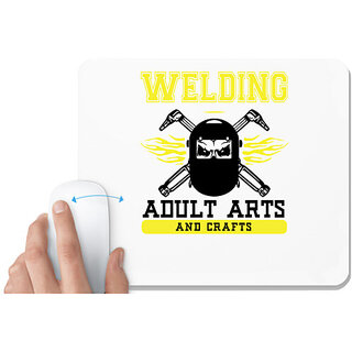                      UDNAG White Mousepad 'Welder | Welding adults Arts And Crafts' for Computer / PC / Laptop [230 x 200 x 5mm]                                              