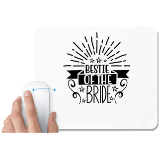                       UDNAG White Mousepad 'Bestie | Bestie of the' for Computer / PC / Laptop [230 x 200 x 5mm]                                              