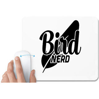                       UDNAG White Mousepad 'Bird | bird nerd' for Computer / PC / Laptop [230 x 200 x 5mm]                                              