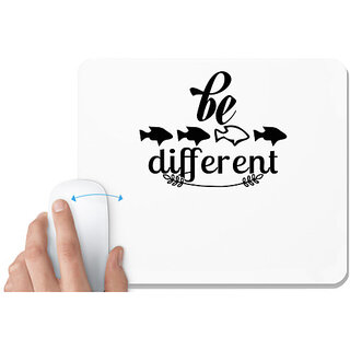                       UDNAG White Mousepad 'be different' for Computer / PC / Laptop [230 x 200 x 5mm]                                              