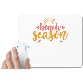                       UDNAG White Mousepad 'Summer | beach season' for Computer / PC / Laptop [230 x 200 x 5mm]                                              