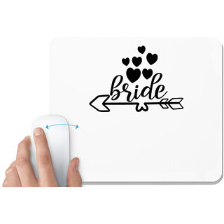                       UDNAG White Mousepad 'Bride | Bridee' for Computer / PC / Laptop [230 x 200 x 5mm]                                              