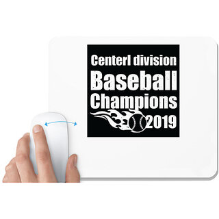                       UDNAG White Mousepad 'Baseball | Centerl division (1)' for Computer / PC / Laptop [230 x 200 x 5mm]                                              