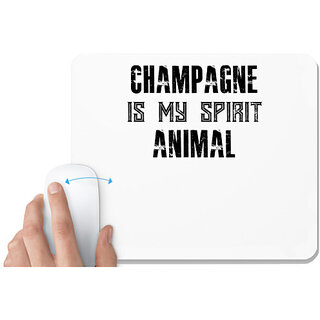                       UDNAG White Mousepad 'Animal | CHAMPAGNE' for Computer / PC / Laptop [230 x 200 x 5mm]                                              