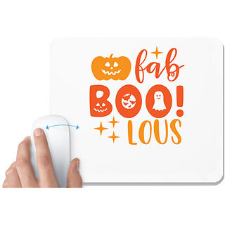                       UDNAG White Mousepad 'fabulous | fab boo lous' for Computer / PC / Laptop [230 x 200 x 5mm]                                              