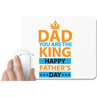                       UDNAG White Mousepad 'Pappa | DAD' for Computer / PC / Laptop [230 x 200 x 5mm]                                              