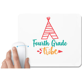                       UDNAG White Mousepad 'School | fourth grade tribe' for Computer / PC / Laptop [230 x 200 x 5mm]                                              