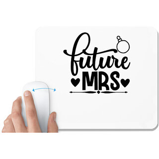                       UDNAG White Mousepad 'Mrs | Futuree MRS' for Computer / PC / Laptop [230 x 200 x 5mm]                                              