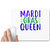 UDNAG White Mousepad 'Queen | mardi gras QUEEN' for Computer / PC / Laptop [230 x 200 x 5mm]