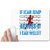 UDNAG White Mousepad 'If i can jump' for Computer / PC / Laptop [230 x 200 x 5mm]
