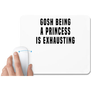                       UDNAG White Mousepad 'Prinncess | Gosh being' for Computer / PC / Laptop [230 x 200 x 5mm]                                              