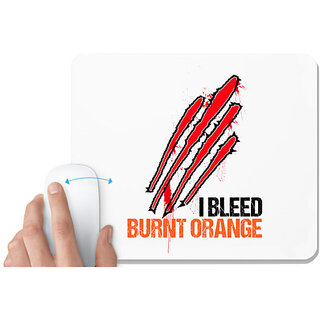                       UDNAG White Mousepad 'Orange | I BLEED' for Computer / PC / Laptop [230 x 200 x 5mm]                                              