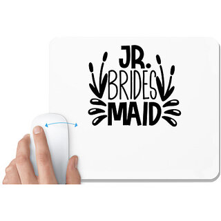                       UDNAG White Mousepad 'Bridesmaid | JR brides' for Computer / PC / Laptop [230 x 200 x 5mm]                                              