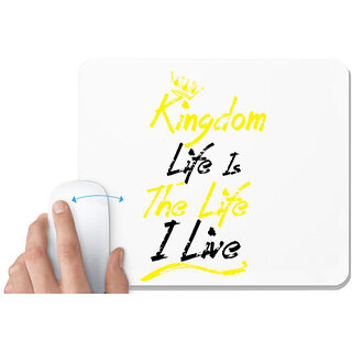                       UDNAG White Mousepad 'Kingdom | Kingdom' for Computer / PC / Laptop [230 x 200 x 5mm]                                              