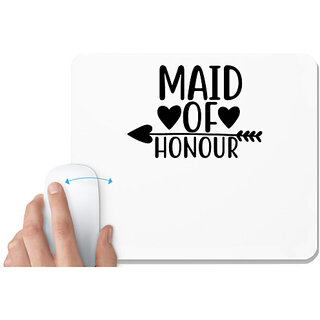                       UDNAG White Mousepad 'Honour | Maid of' for Computer / PC / Laptop [230 x 200 x 5mm]                                              