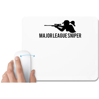                       UDNAG White Mousepad 'Sniper | major league sniper' for Computer / PC / Laptop [230 x 200 x 5mm]                                              