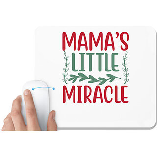                       UDNAG White Mousepad 'Mother | MAMAS LITTLE MIRACLE' for Computer / PC / Laptop [230 x 200 x 5mm]                                              