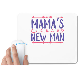                       UDNAG White Mousepad 'Mother | MAMAS NEW MAN' for Computer / PC / Laptop [230 x 200 x 5mm]                                              