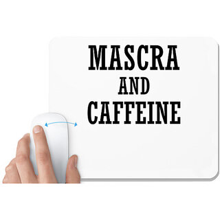                      UDNAG White Mousepad 'Makeup | MASCRA' for Computer / PC / Laptop [230 x 200 x 5mm]                                              