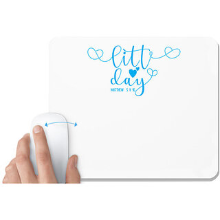                      UDNAG White Mousepad '| Little Day' for Computer / PC / Laptop [230 x 200 x 5mm]                                              