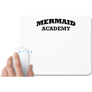                       UDNAG White Mousepad 'Mermaid | MERMAID ACADEMY' for Computer / PC / Laptop [230 x 200 x 5mm]                                              