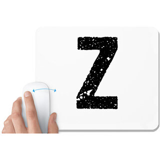                       UDNAG White Mousepad 'Alphabet | Z' for Computer / PC / Laptop [230 x 200 x 5mm]                                              