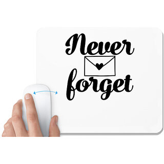                       UDNAG White Mousepad '| never forget' for Computer / PC / Laptop [230 x 200 x 5mm]                                              
