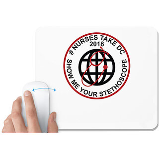                       UDNAG White Mousepad 'Nurse | Nurse Takes Dc Design' for Computer / PC / Laptop [230 x 200 x 5mm]                                              