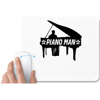                       UDNAG White Mousepad 'Piano | piano man' for Computer / PC / Laptop [230 x 200 x 5mm]                                              